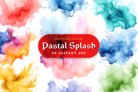 Download Pastel Watercolor Splash Clipart - Pastel Collection