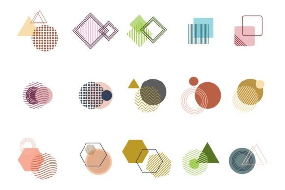 Download Memphis Geometric Element Vector Design - Geometric Collection
