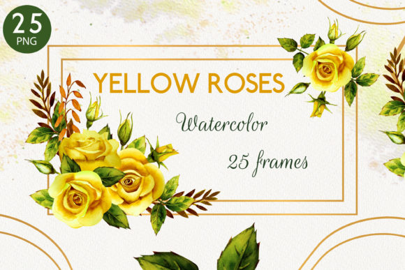 Download 25 Geometric Frames with Watercolor Yell - Geometric Collection