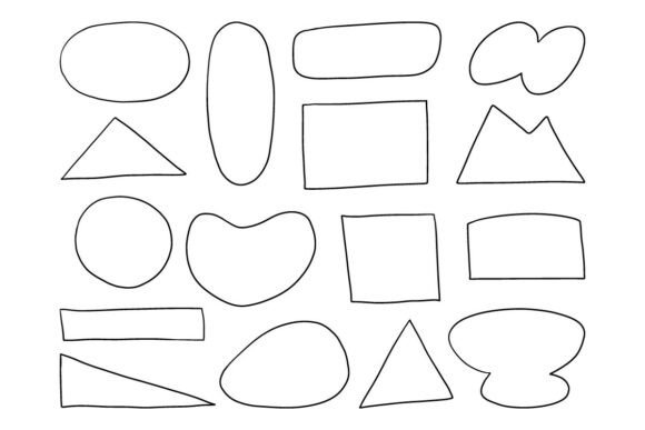 Download Basic Geometric Shape Doodle Bundle Set - Geometric Collection