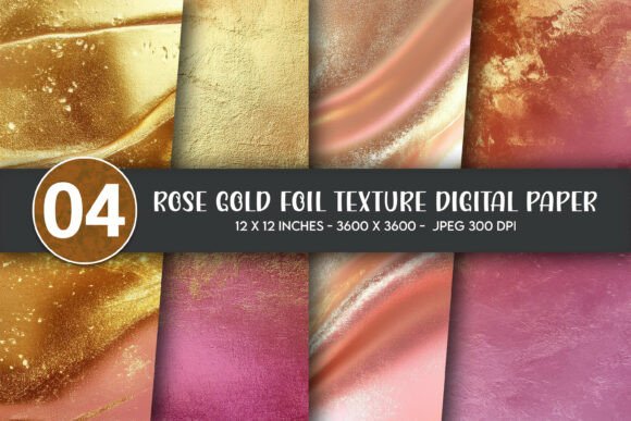 Download Rose Gold Foil Texture Digital Paper - Rose gold foil Collection