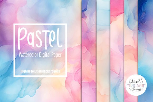 Download Pastel Watercolor Digital Paper - Pastel Collection