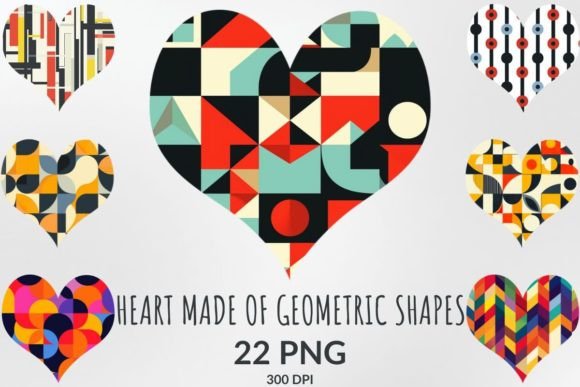 Download Heart Made of Geometric Shapes Love Pack - Geometric Collection