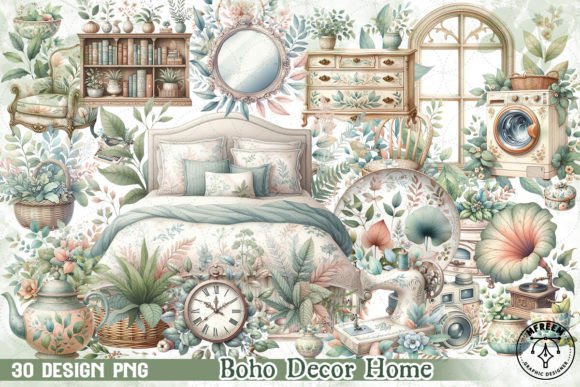 Download Boho Decor Home Clipart PNG - Boho decor Collection