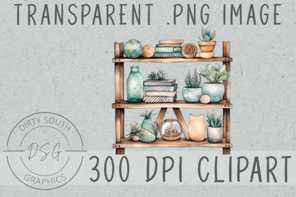 Download Watercolor Boho Decor Shelf - Boho decor Collection