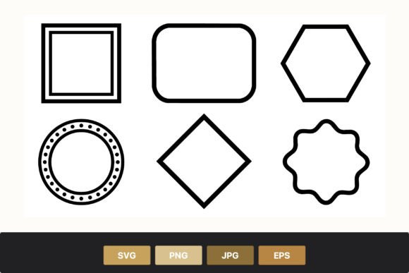 Download Simple Black Outline Geometric Shapes - Geometric Collection